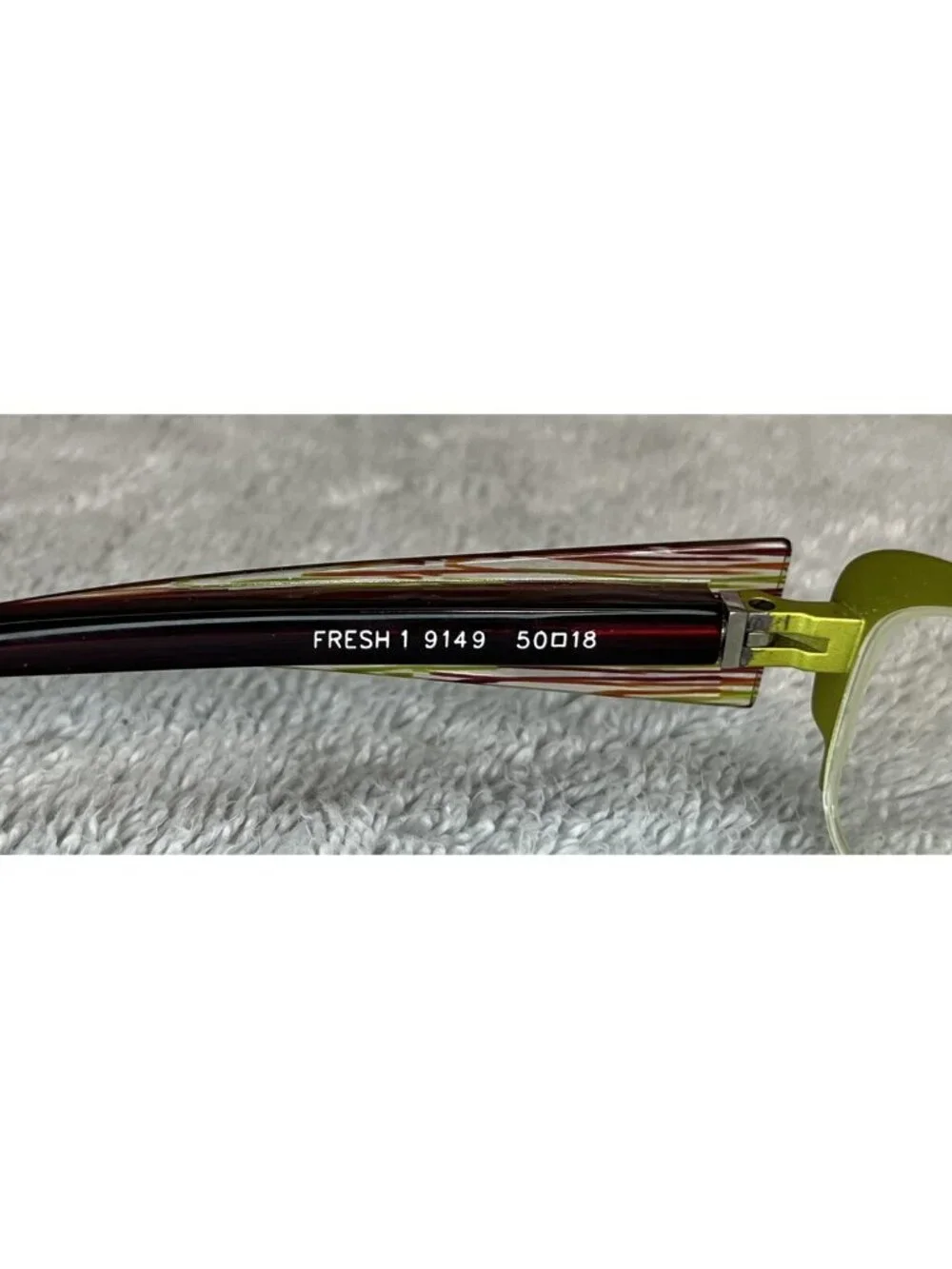 Face a Face FRESH 1 9149 Green Brown Red Half Rim Eyeglasses Frames 50-18-130